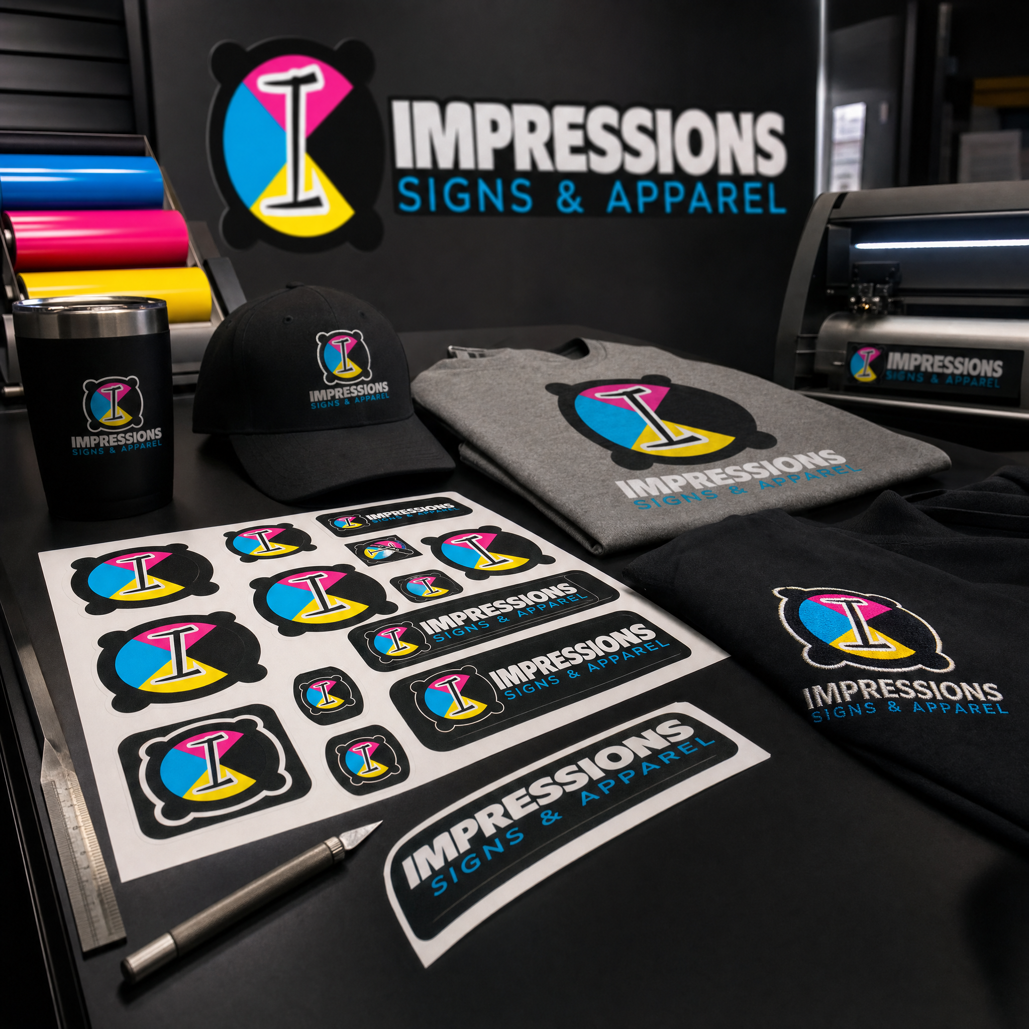 Custom vinyl decals by Impressions Signs & Apparel