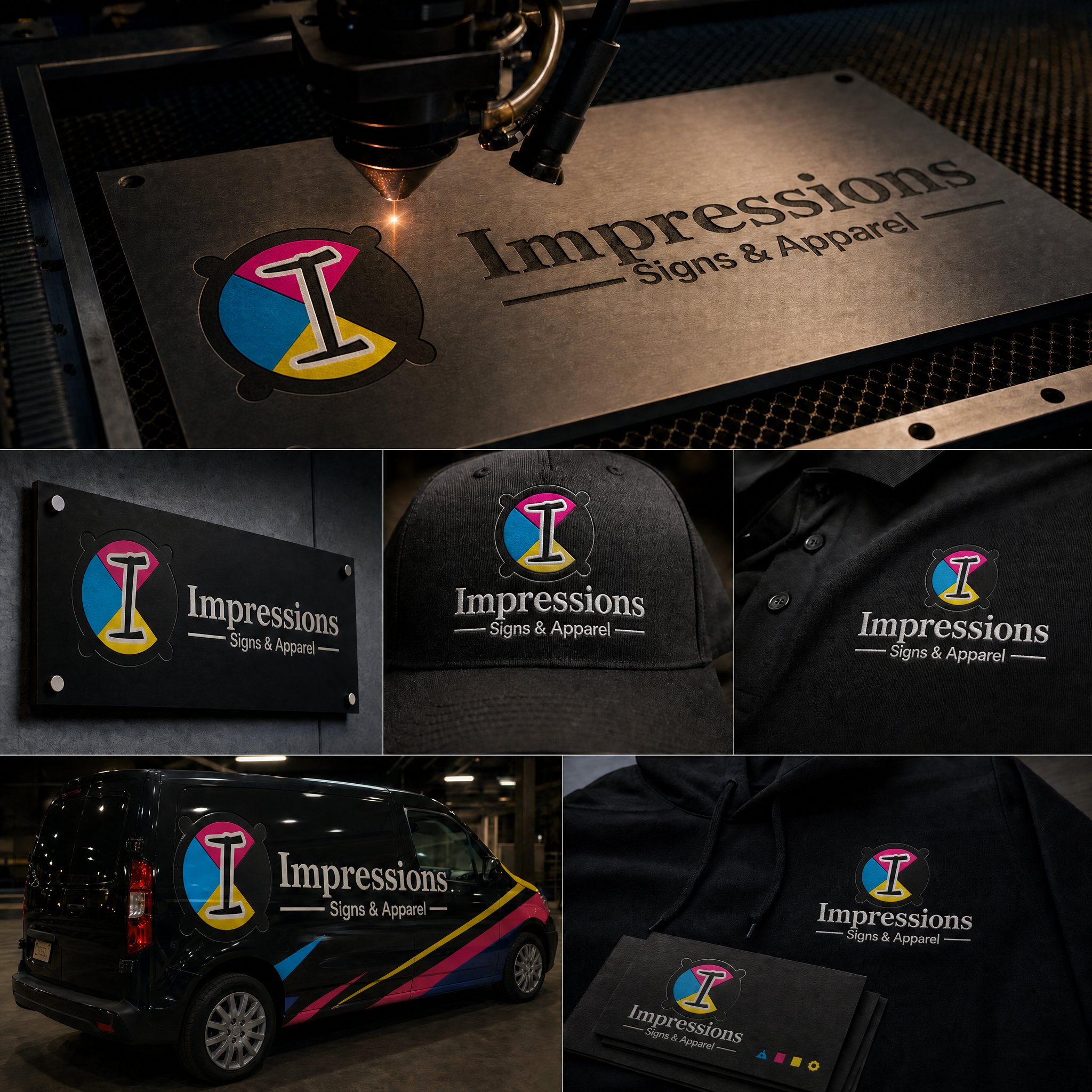 Laser engraving by Impressions Signs & Apparel