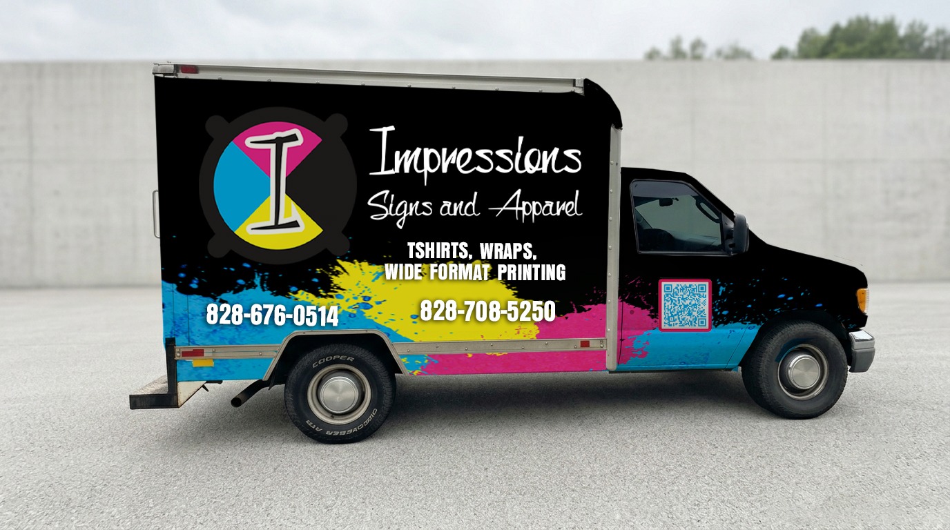 Vehicle wraps by Impressions Signs & Apparel